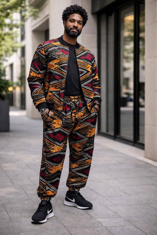 Tracksuit Set / Bomber Jacket & Slacks / Unisex  Large