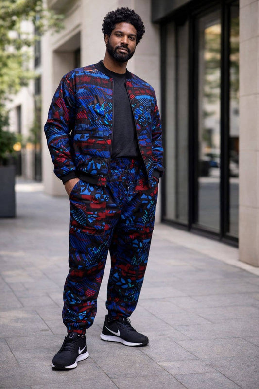 Tracksuit Set / Bomber Jacket & Slacks / Unisex  Large
