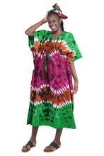 Load image into Gallery viewer, Tie and dye kaftan dress
