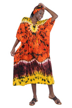 Load image into Gallery viewer, Tie and dye kaftan dress
