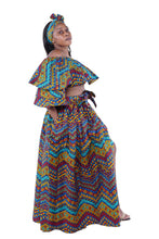 Load image into Gallery viewer, African Crop Top and Slit Skirt Set
