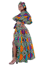 Load image into Gallery viewer, African Crop Top and Slit Skirt Set
