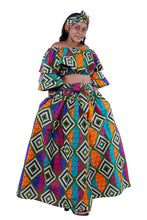 Load image into Gallery viewer, African Crop Top and Slit Skirt Set
