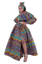 Load image into Gallery viewer, African Crop Top and Slit Skirt Set
