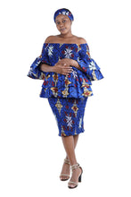 Load image into Gallery viewer, African double layer top &amp;pencil skirt
