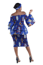 Load image into Gallery viewer, African double layer top &amp;pencil skirt
