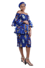 Load image into Gallery viewer, African double layer top &amp;pencil skirt
