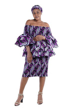 Load image into Gallery viewer, African double layer top &amp;pencil skirt
