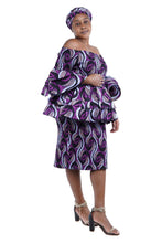 Load image into Gallery viewer, African double layer top &amp;pencil skirt
