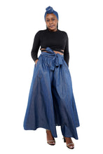 Load image into Gallery viewer, Wide Leg palazzo pant and Headwrap Set -
